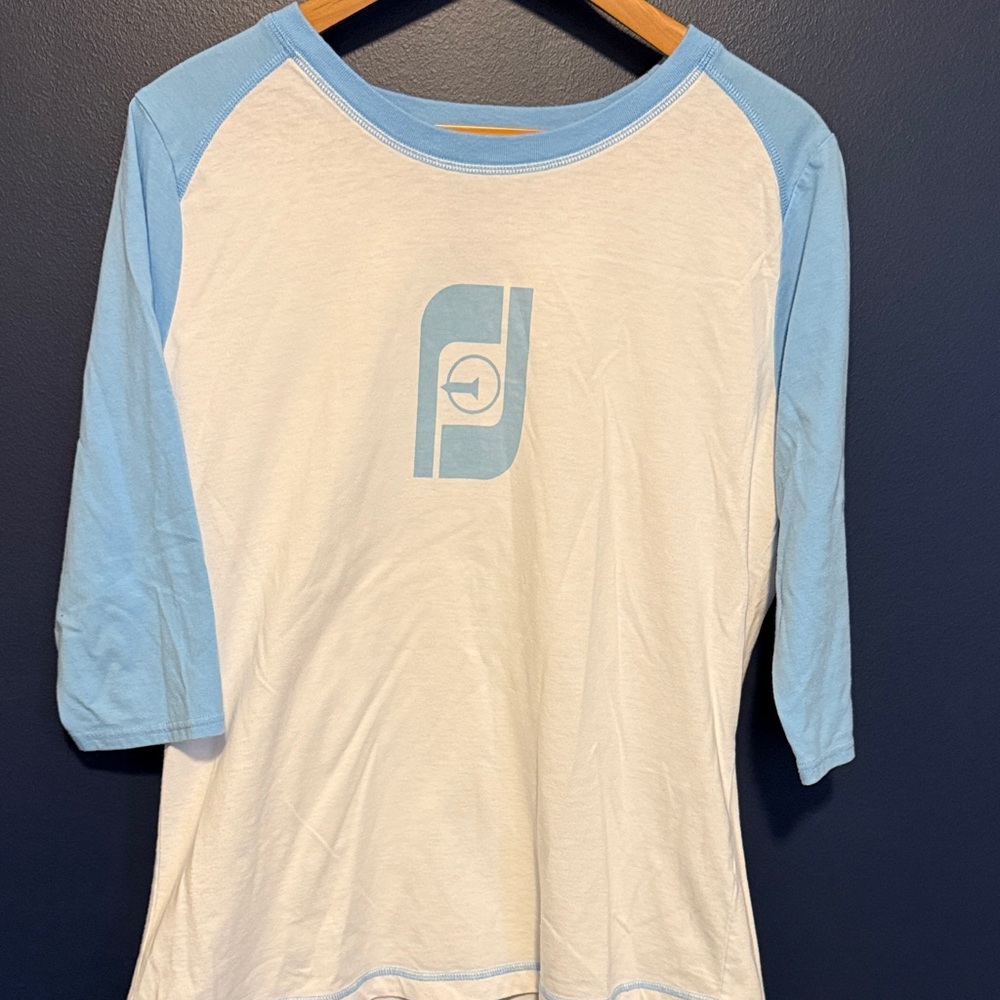 FOOTJOY blue and White Raglan baseball T-Shirt